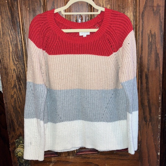 Lucky Brand Crewneck Pointelle Sweater - Picture 9 of 11